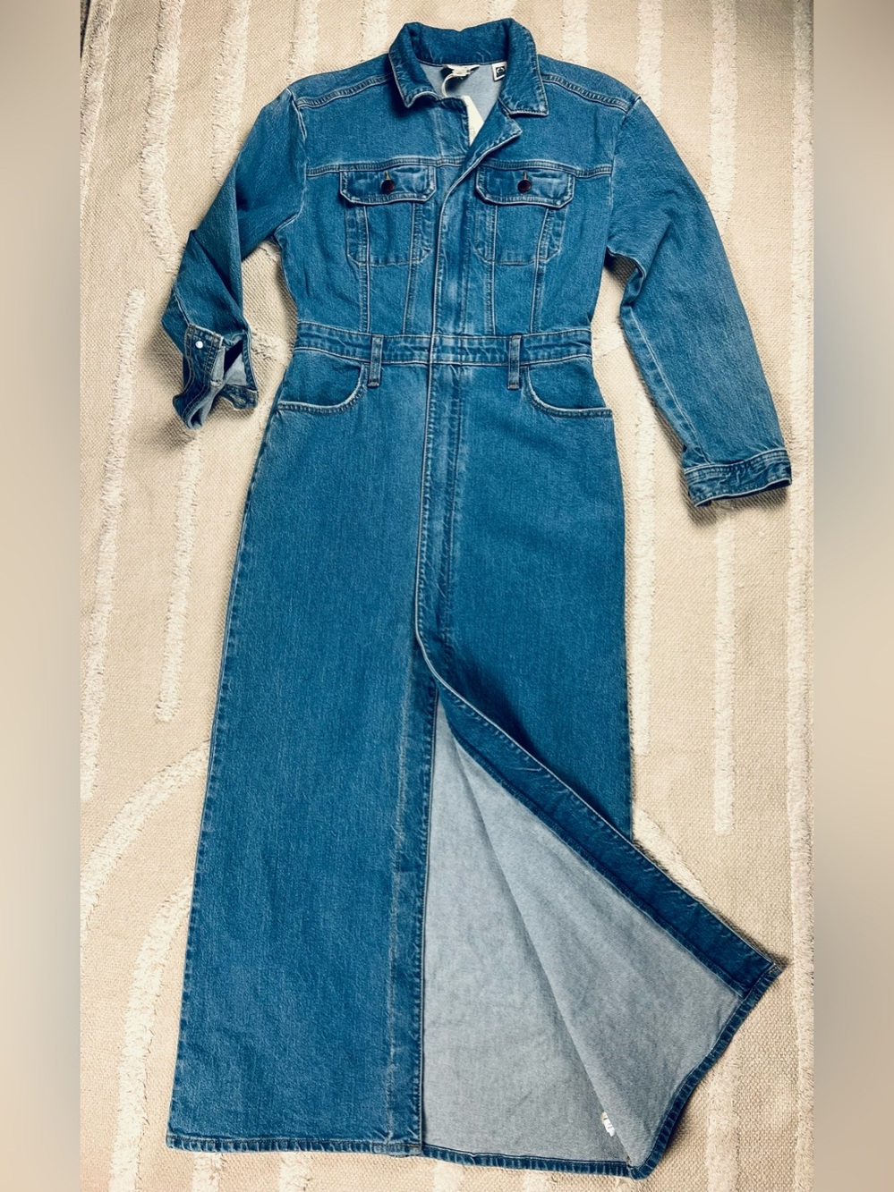 NWT Universal Thread Denim Maxi Shirtdress – Medium Wash – Size 4